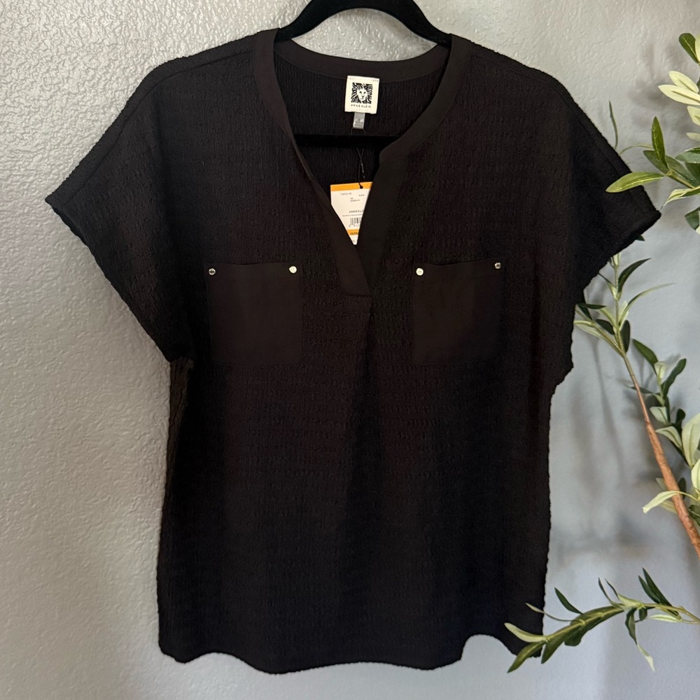 Anne Klein Black Blouse